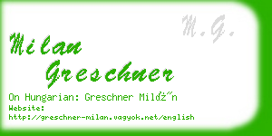 milan greschner business card